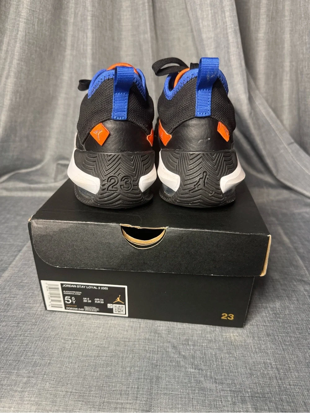 Nike Jordan Stay Loyal 2 GS Black Hyper Royal Bright Mandarin Youth 5.5Y